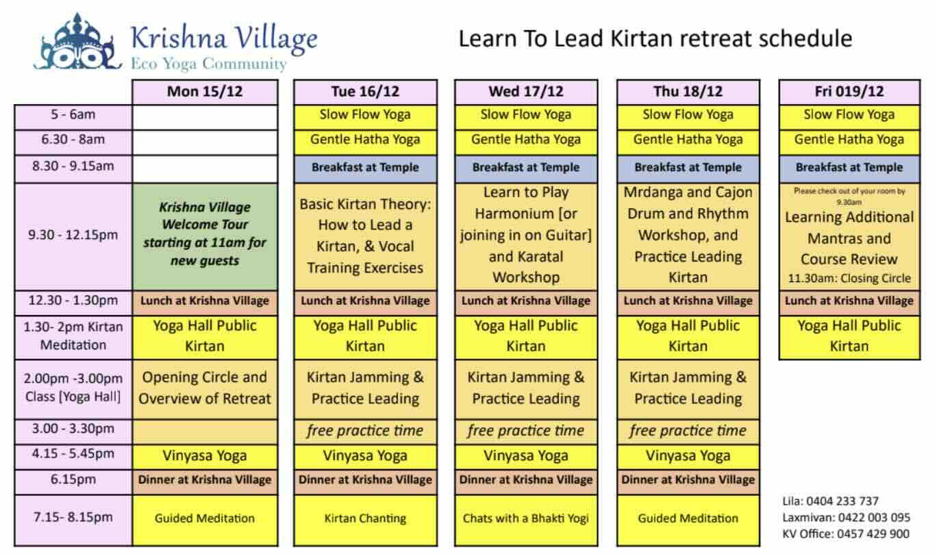 Att lära sig leda kirtan" fördjupning
