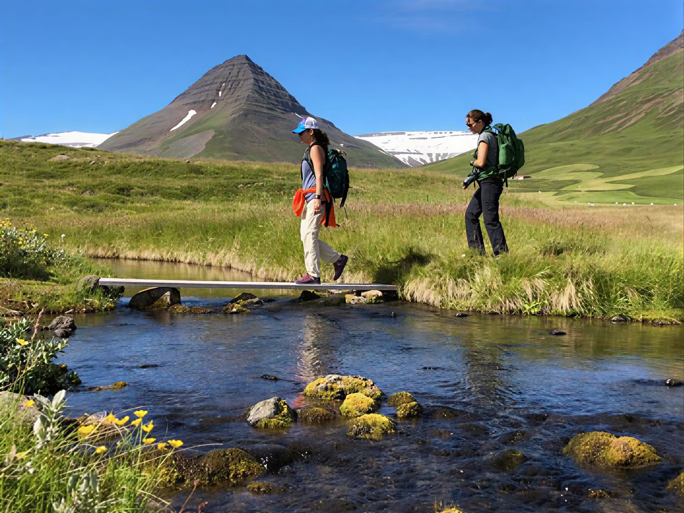 Yoga- och vandringsretreat under midnattssolen på Island – datum 2025