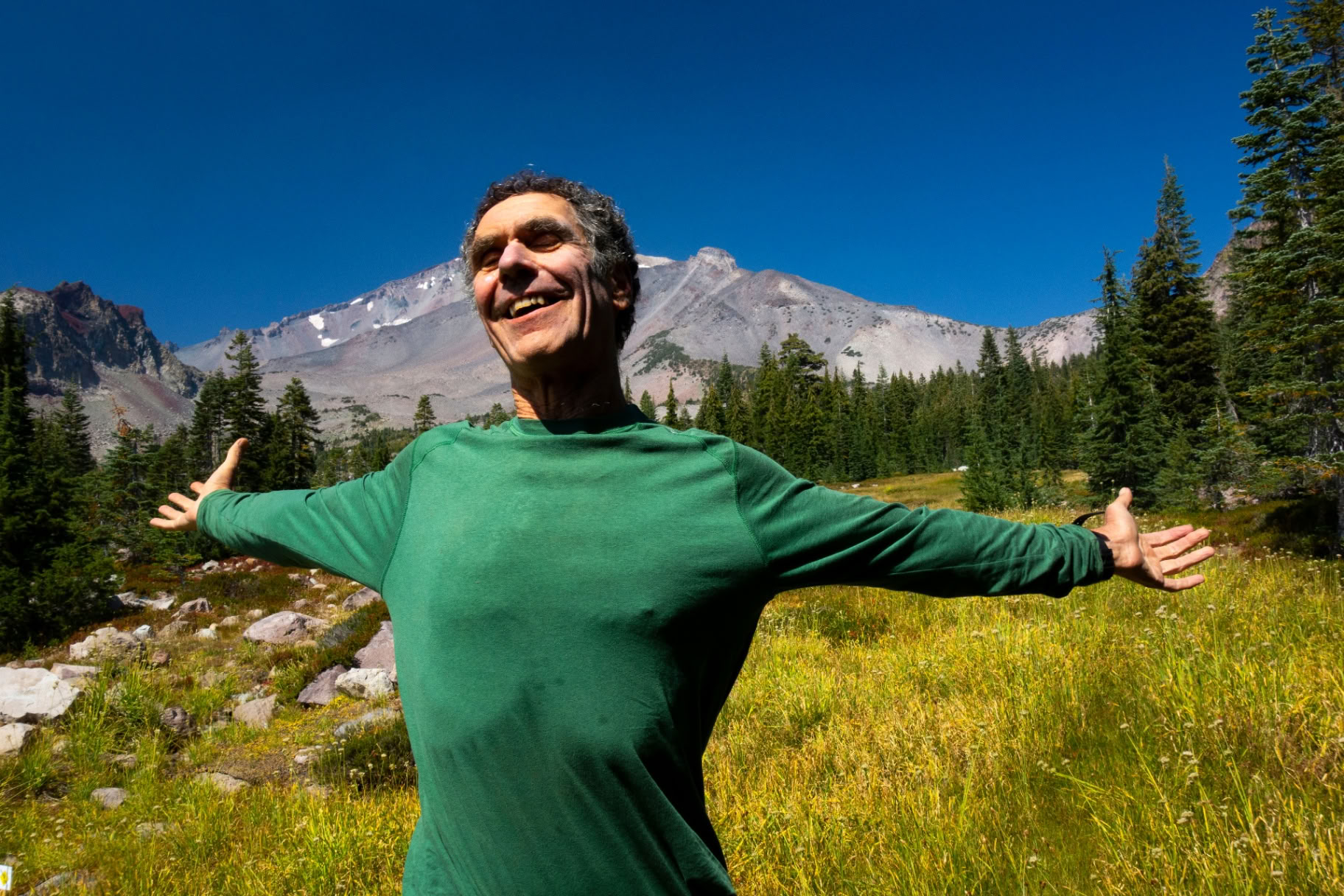 Premiumretreater vid Mount Shasta