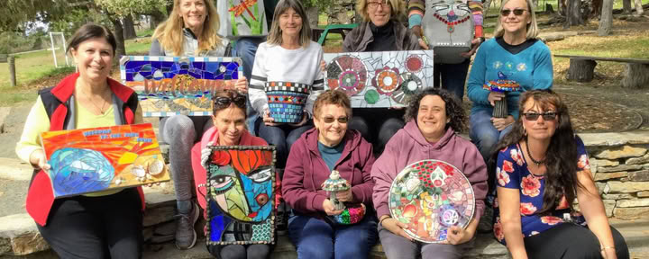 Mosaikkonstretreat med Passiflora Mosaics (september) — Camp Ocean Pines