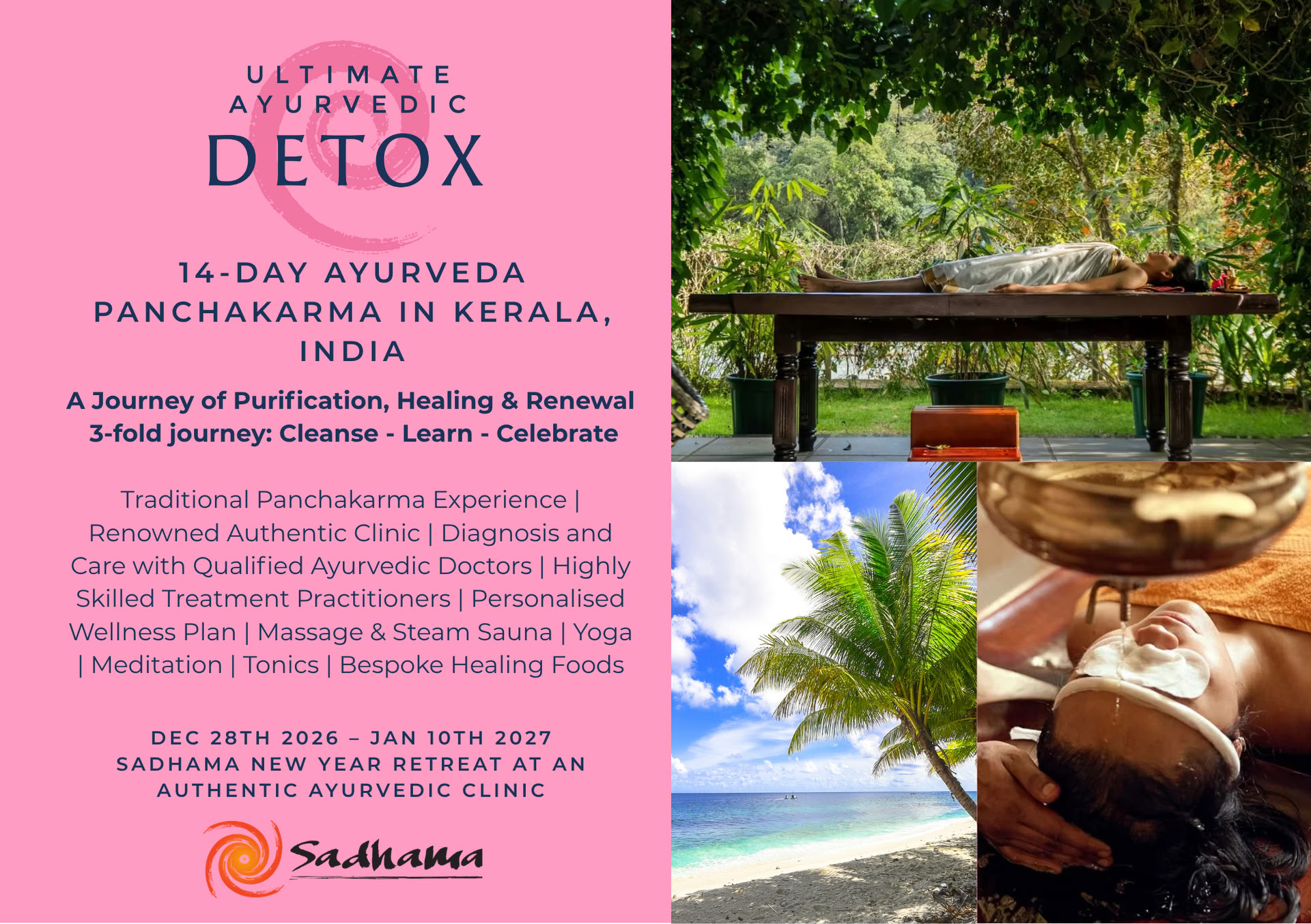 Ultimat ayurvedisk detox i Kerala, Indien