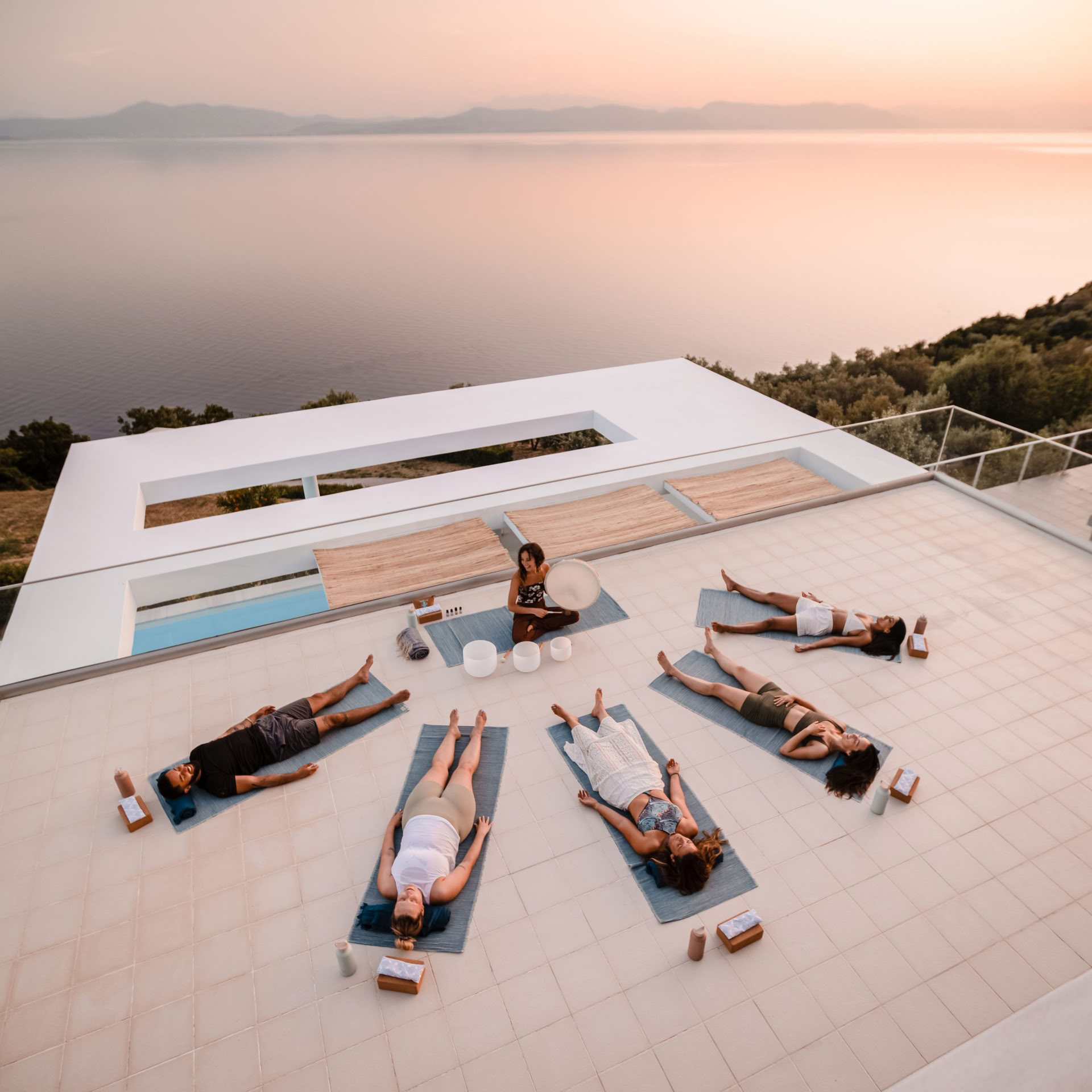 Yoga-, andnings- och ljudretreat