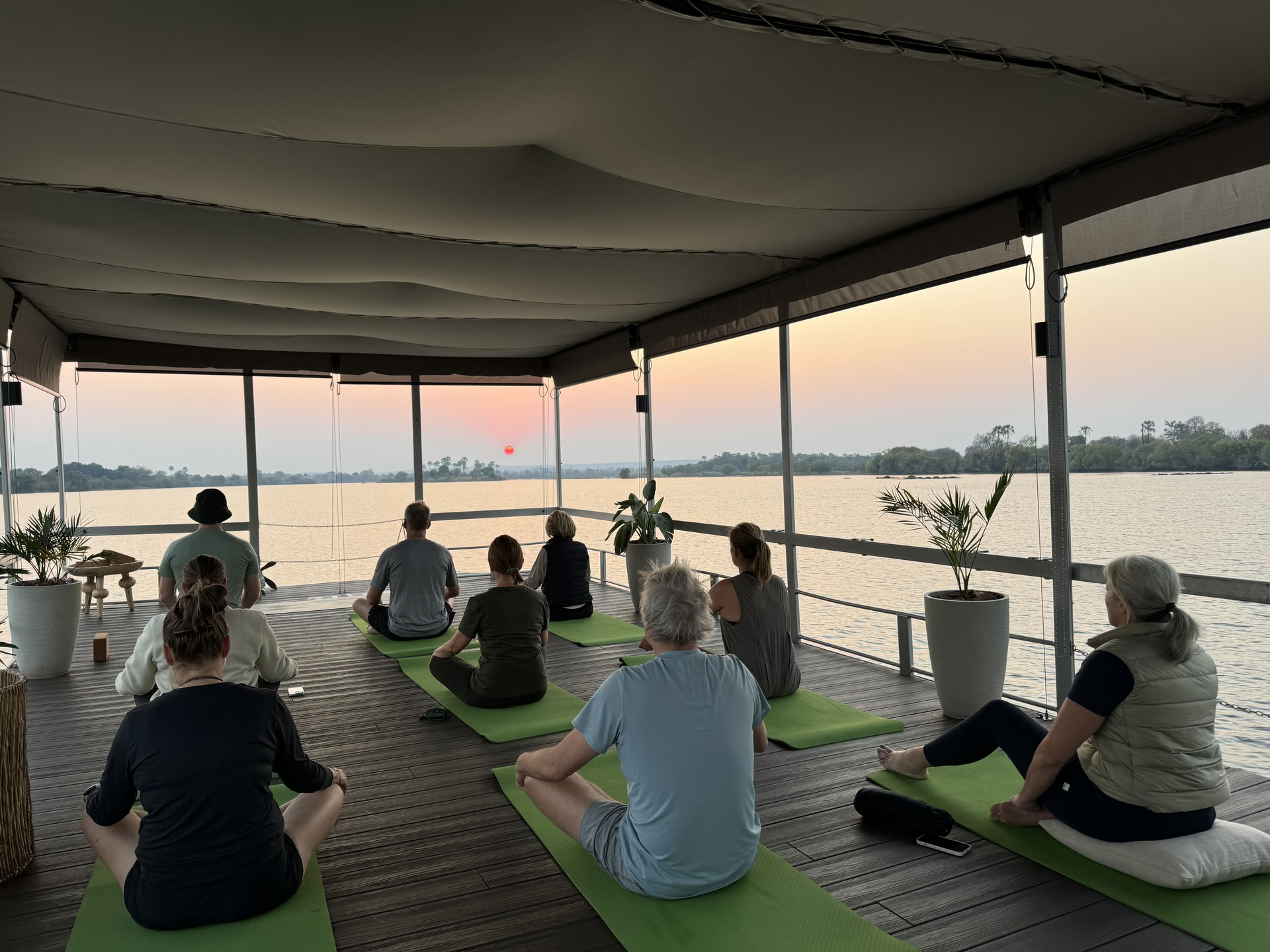Yoga vid Zambezi