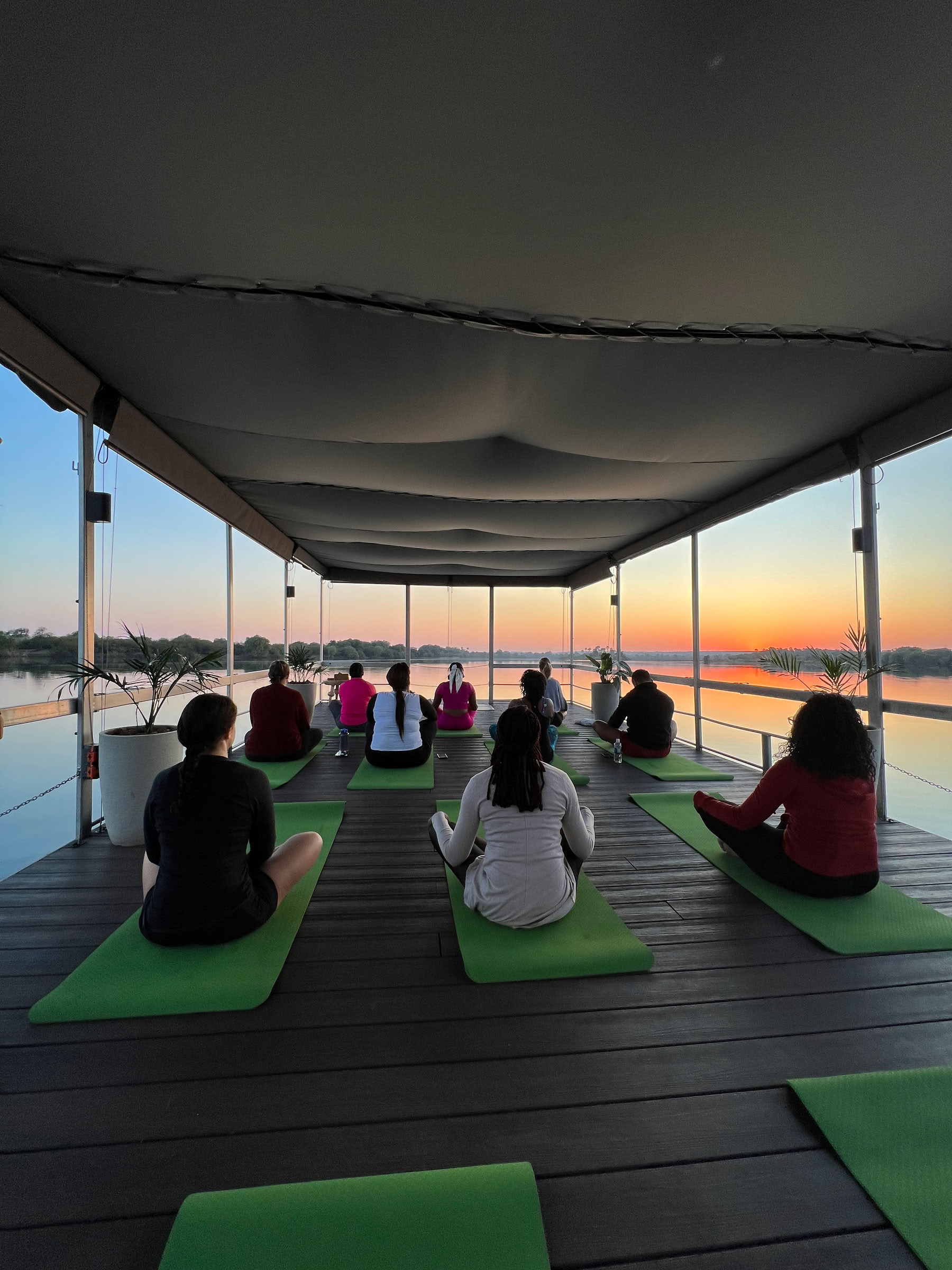 Yoga vid Zambezi