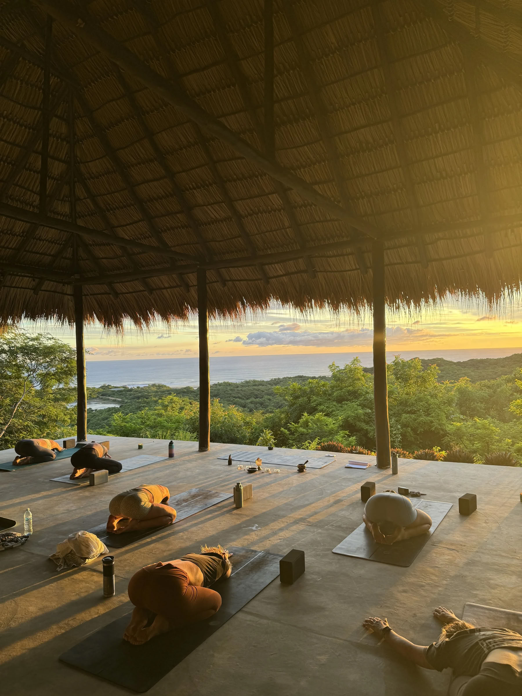 Yogaklass i Popoyo, Nicaragua