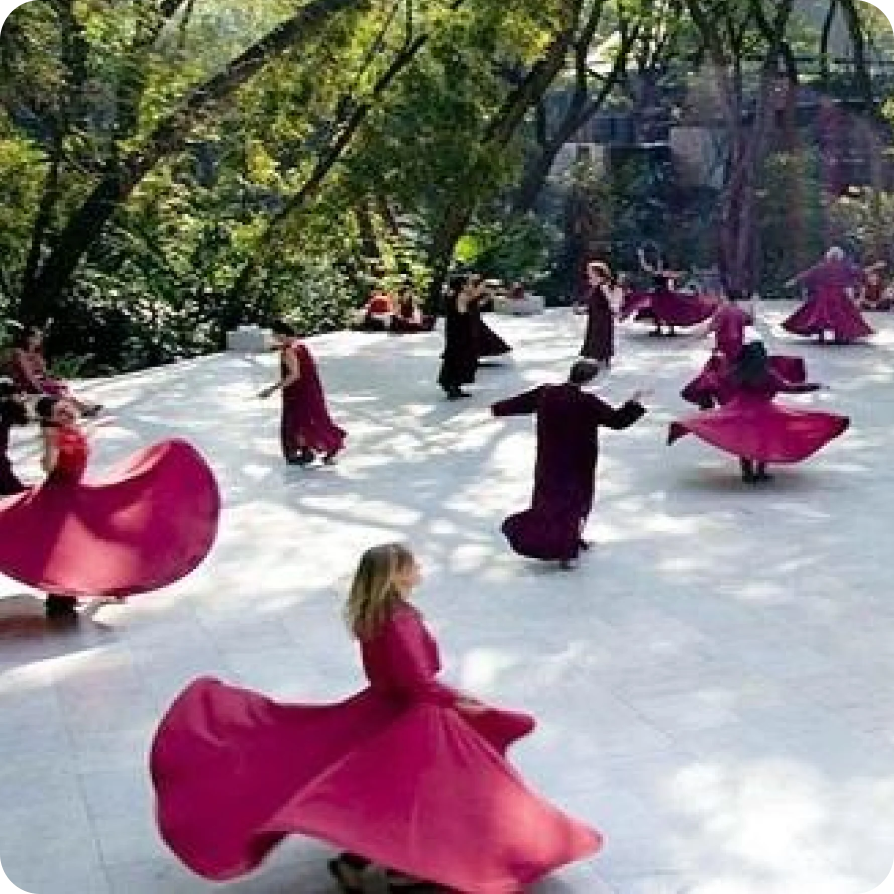 En dags Osho-meditationssession