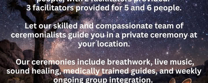 Privata ayahuasca-ceremonier i södra Kalifornien
