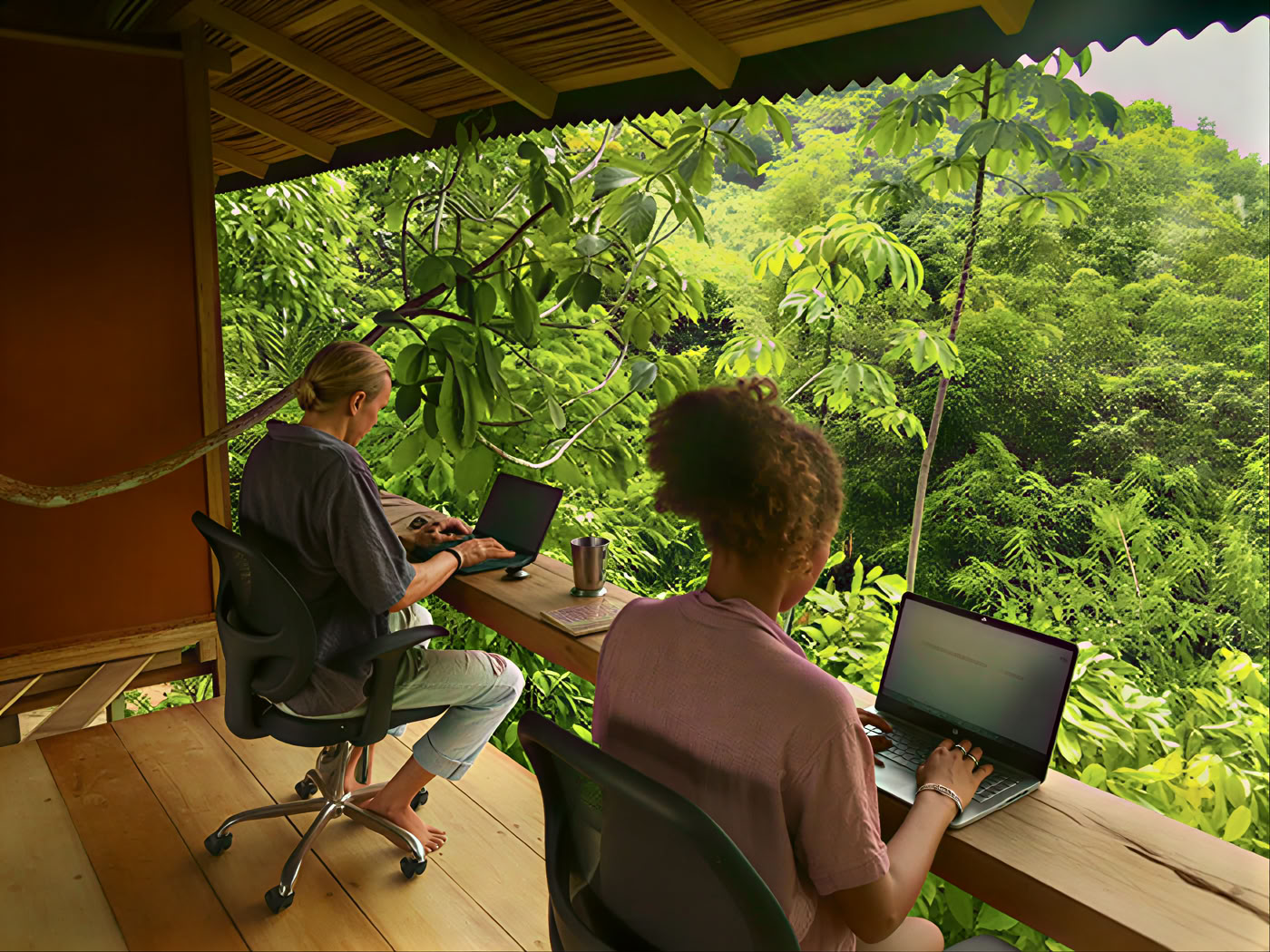 Lantligt coworking