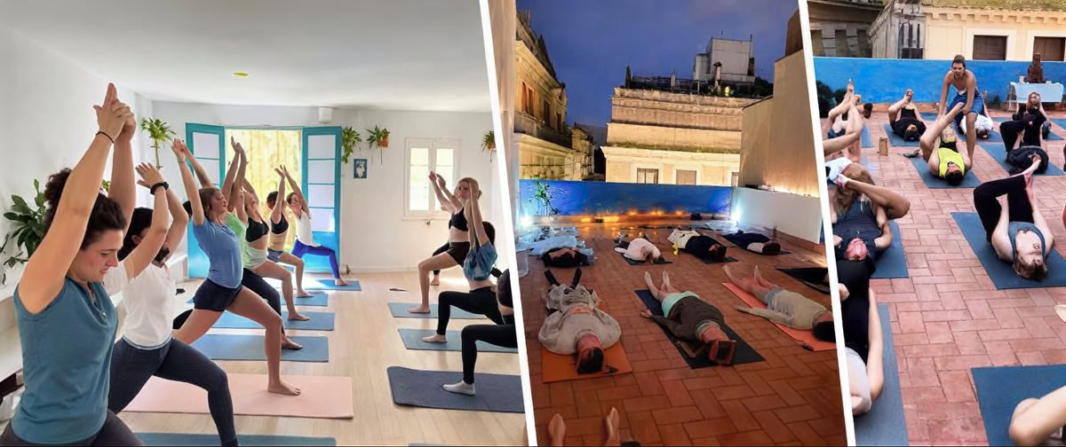 Yoga- och vin-evenemang
