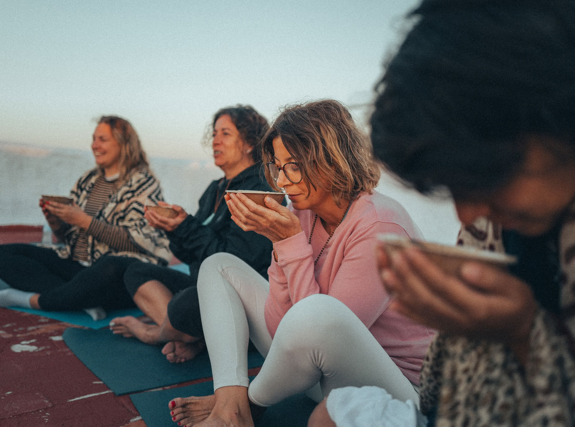 Yoga- och vin-evenemang