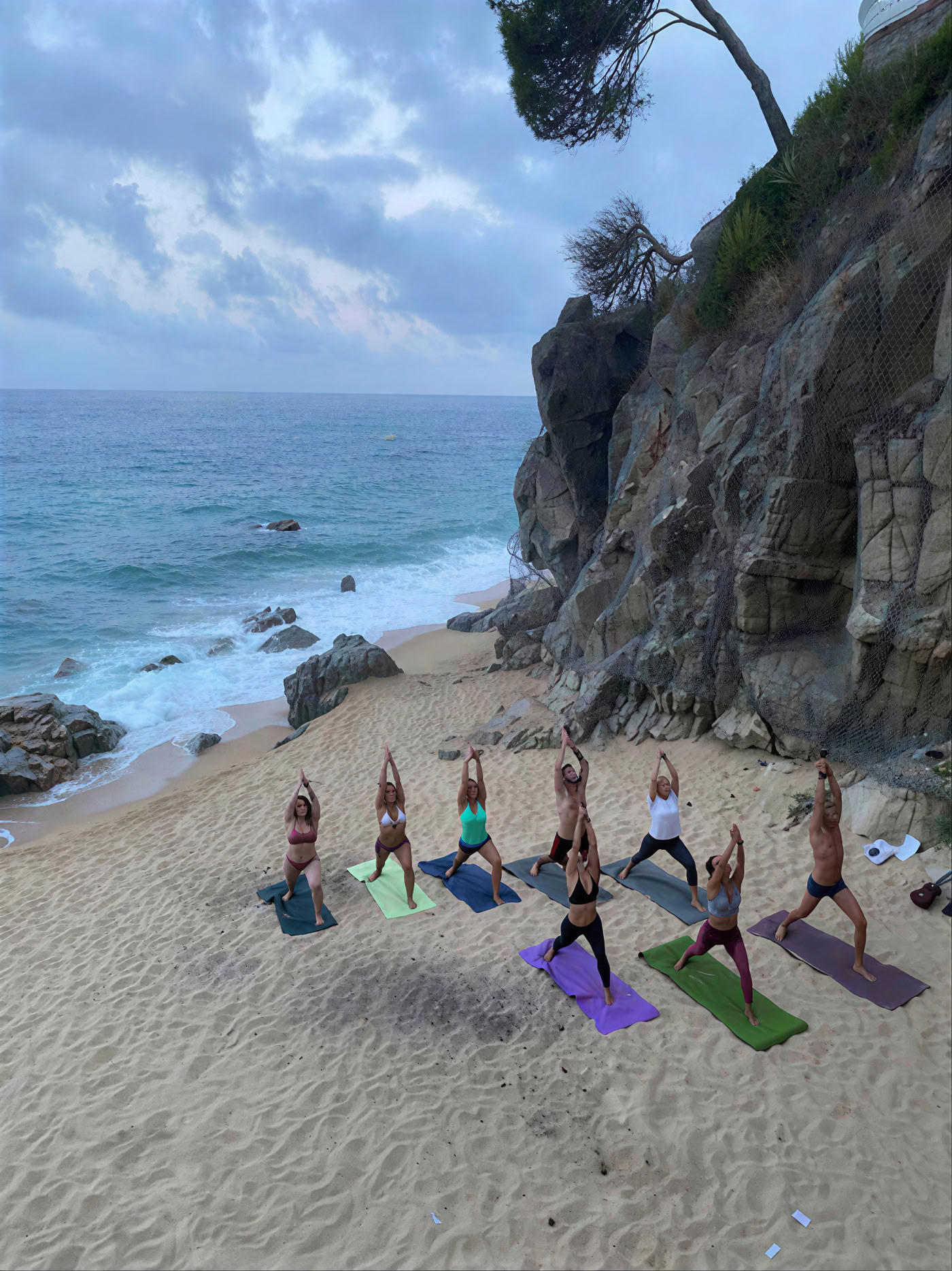 Yoga på stranden