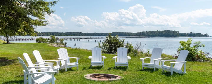 Yoga- och välmåendebas för retreater vid Chesapeake — privat egendom | Moofy