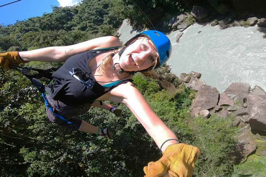 Zipline vid Pacuarefloden