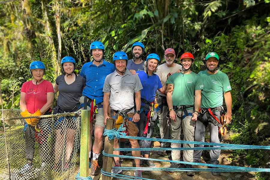 Zipline vid Pacuarefloden