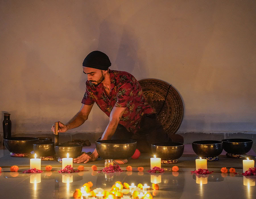 5-dagars yoga- och meditationsretreat med ljudhealing-session