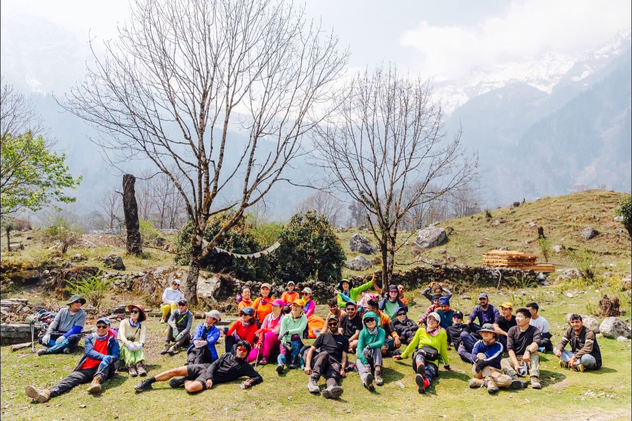 Yoga-trekking på Annapurna-slingan