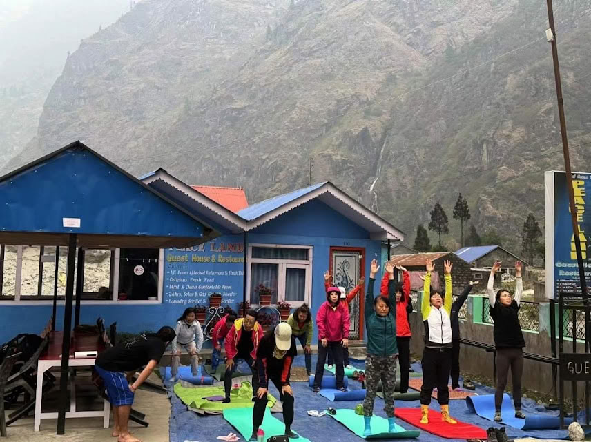 Yoga-trekking på Annapurna-slingan