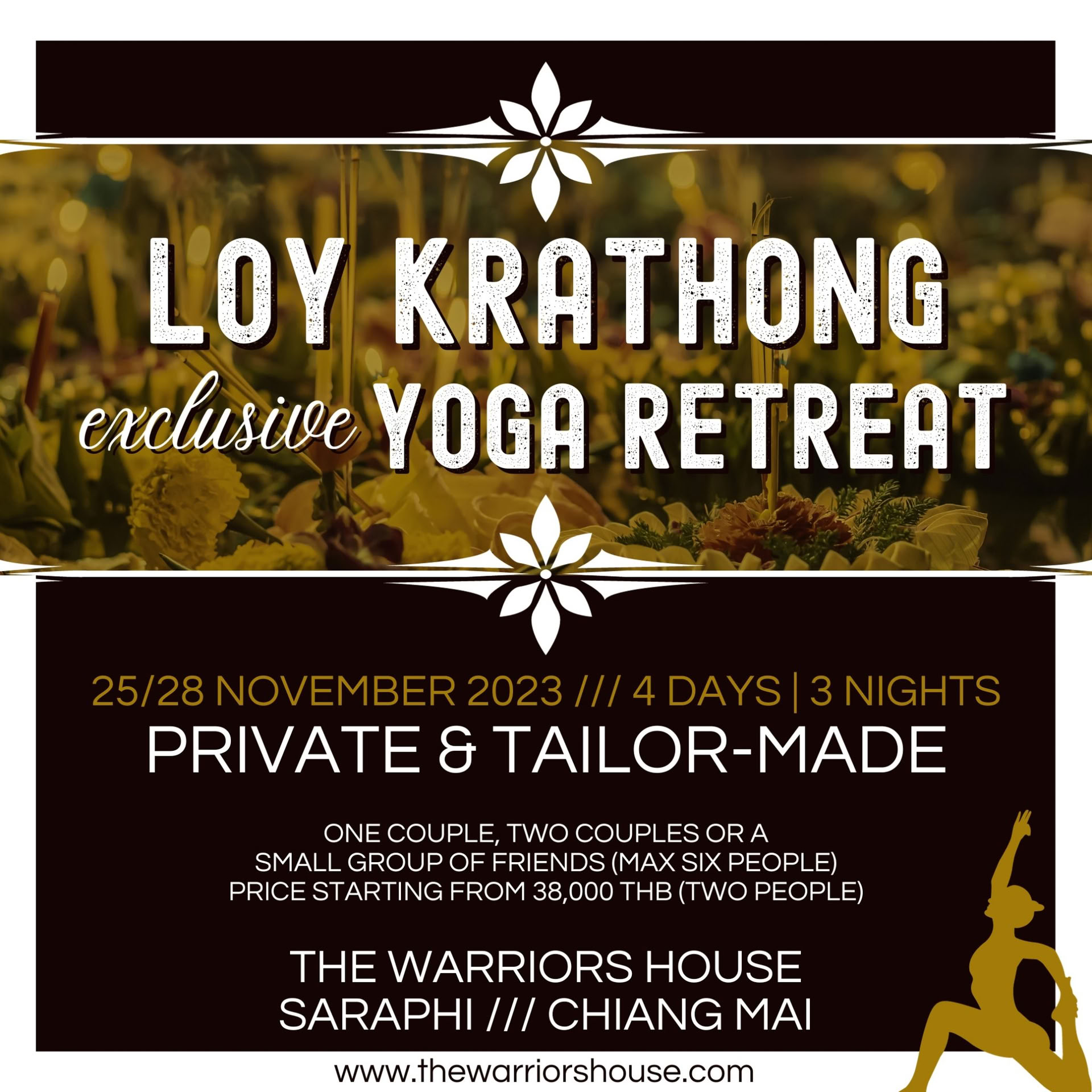 Exklusiv yogaretreat under Loy Krathong