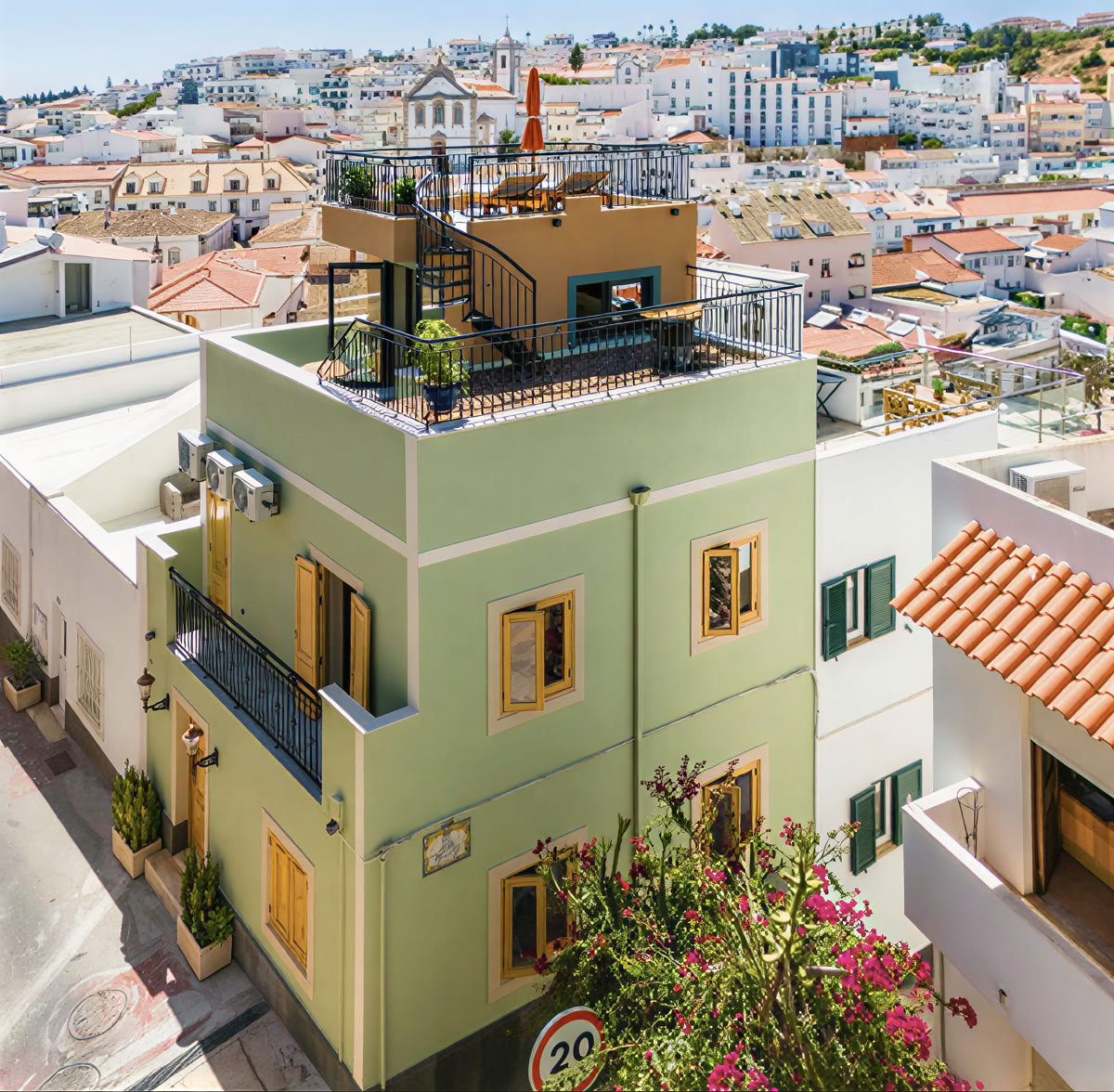 Yoga och havslek - Albufeira, Algarve, Portugal
