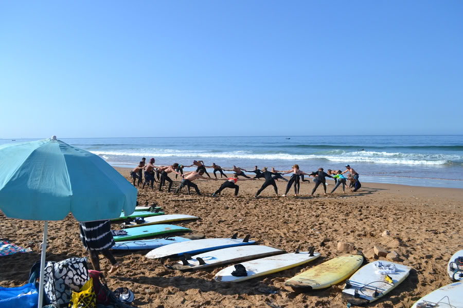 Stand up paddle-surfing och yoga