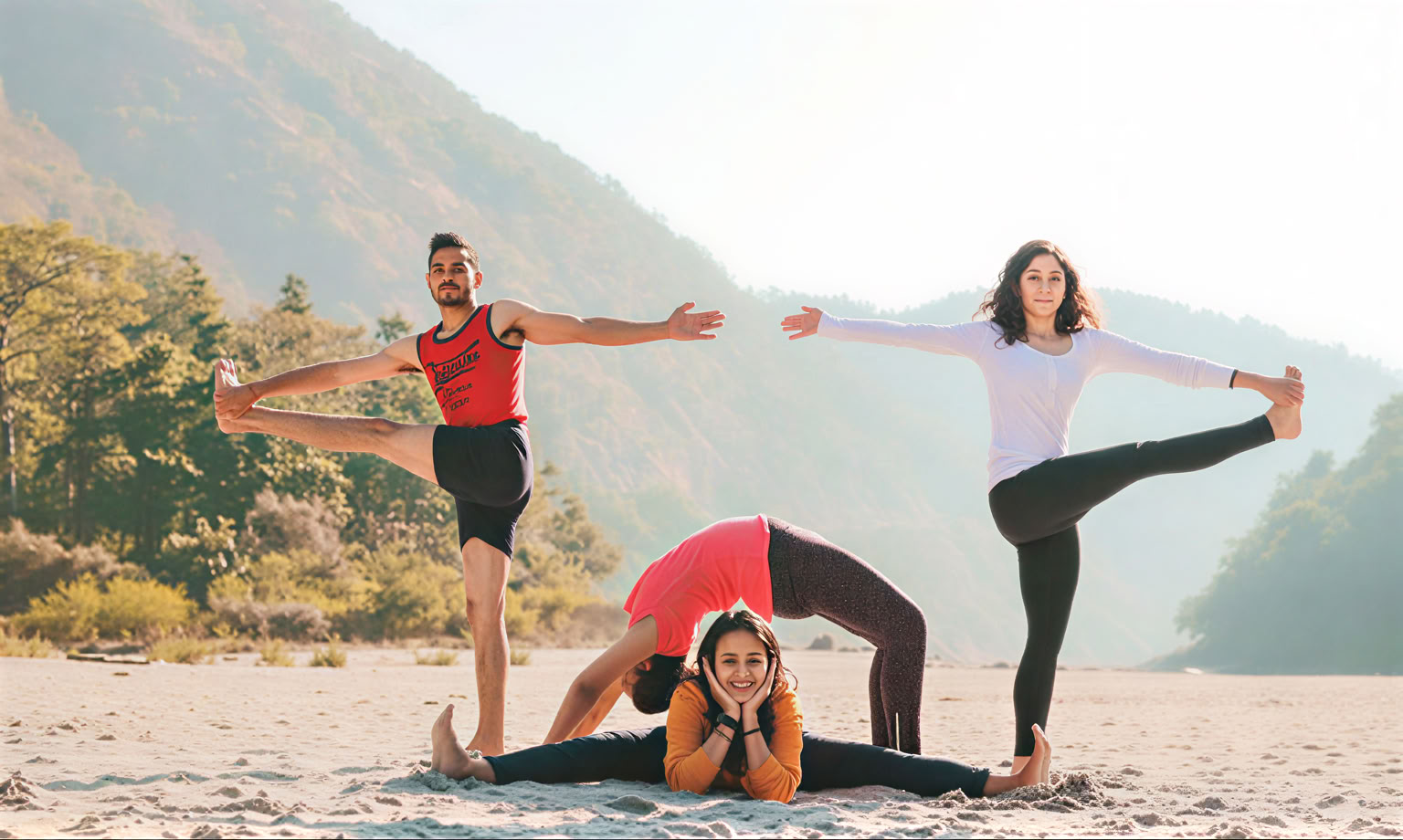 Lärarutbildning i aerial yoga i Rishikesh, Indien