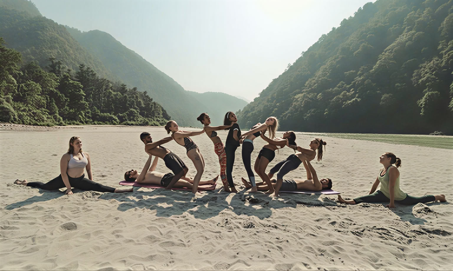 Lärarutbildning i aerial yoga i Rishikesh, Indien