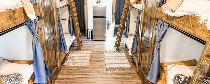 Shared Bunkhouse Top Bunks Accommodation