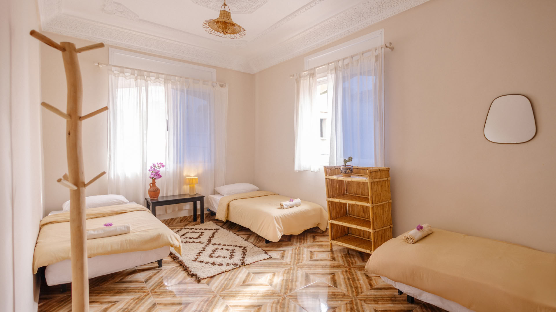 Shared triple room