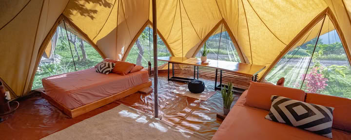 Private Double Glamping Tent
