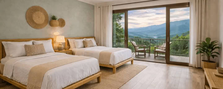 Mountain Double Shared Room