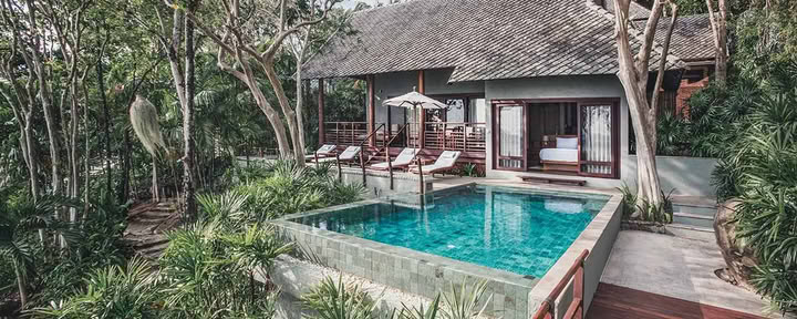 Poolvilla vid stranden (1 eller 2 sovrum)